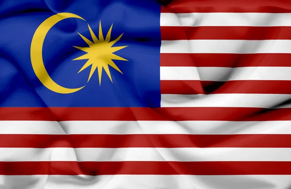 Malaysia waving flag — Stock Photo, Image