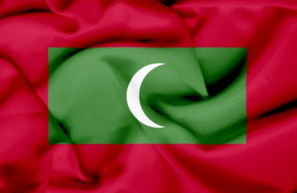 Maldives waving flag — Stock Photo, Image