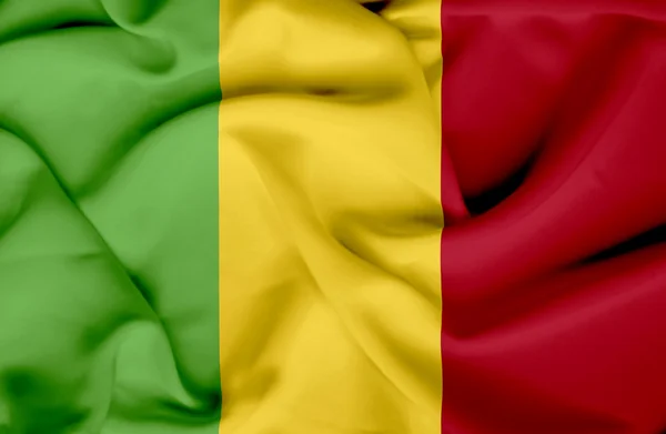 Mali schwenkt Flagge — Stockfoto