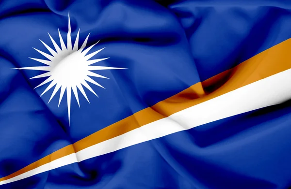 Marshall islands waving flag — Stock Photo, Image