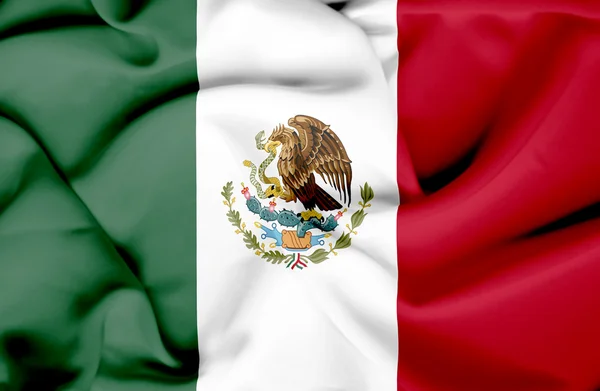 Wapperende vlag van Mexico — Stockfoto