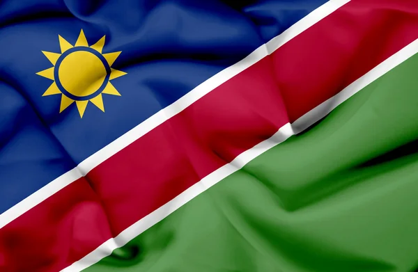 Namibia sventola bandiera — Foto Stock