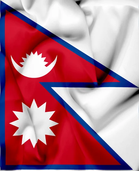 Nepal wuivende vlag — Stockfoto