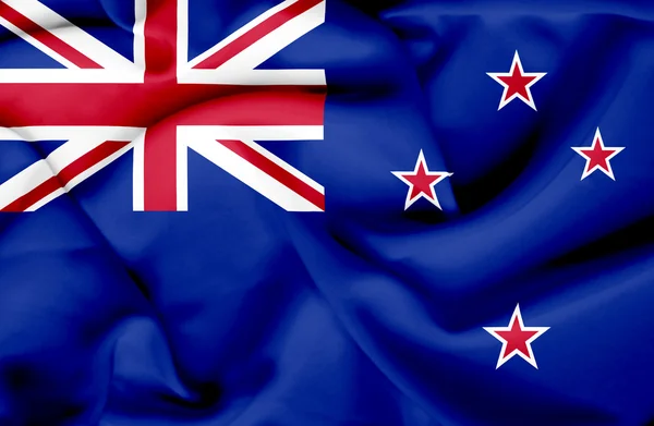 New Zealand waving flag — Stock Photo, Image