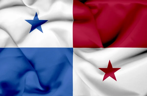 Panama viftande flagga — Stockfoto