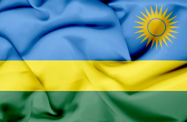 Wapperende vlag van Rwanda — Stockfoto