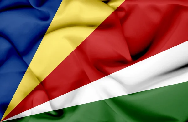 Seychelles ondeando bandera —  Fotos de Stock