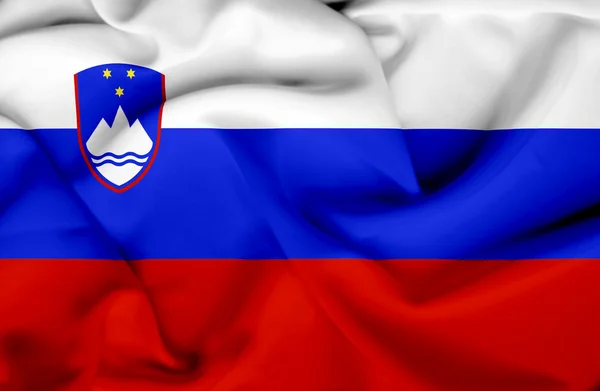 Eslovenia ondeando bandera — Foto de Stock
