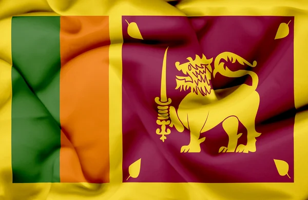Sri Lank sventola bandiera — Foto Stock