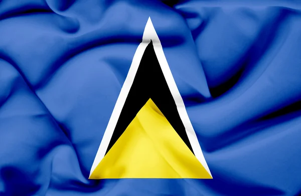 St Lucia waving flag — Stock Photo, Image