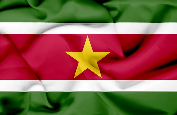 Suriname heiluttaa lippua — kuvapankkivalokuva