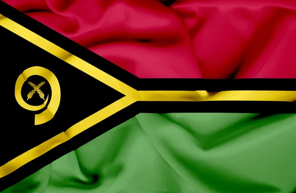 瓦努阿图挥动国旗 — 图库照片