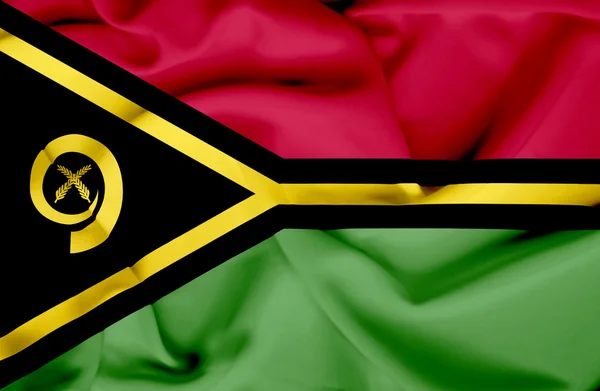 Vanuatu ondeando bandera — Foto de Stock