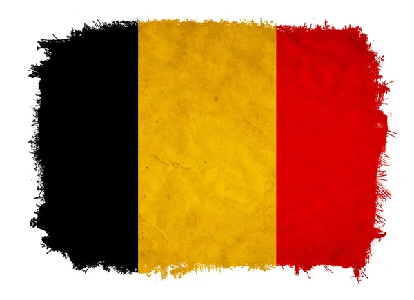 Прапор Бельгії гранж — стокове фото