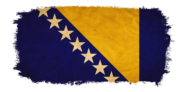 Bosnia ja Hertsegovina grunge lippu — kuvapankkivalokuva