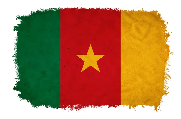 Vlajka Kamerunu grunge — Stock fotografie