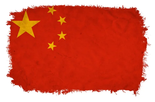 Cina bandiera grunge — Foto Stock