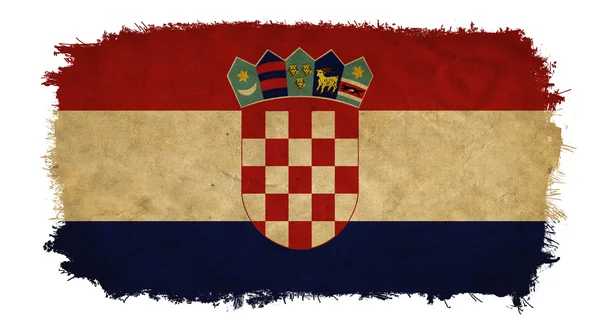 Chorvatsko grunge vlajka — Stock fotografie