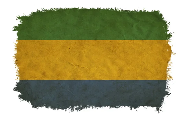 Gabon grunge bayrağı — Stok fotoğraf