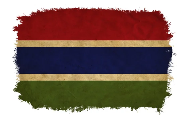 Прапор Гамбії гранж — стокове фото