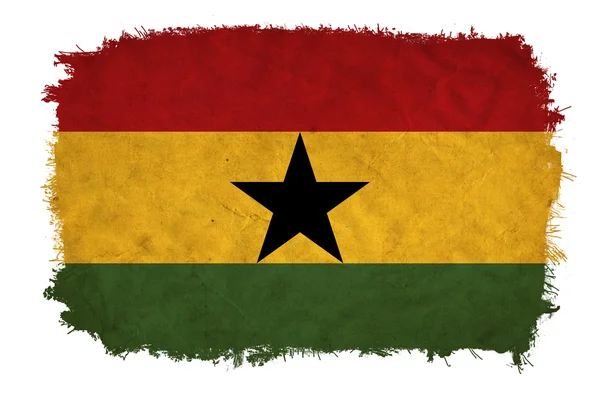 Bandera de Ghana grunge — Foto de Stock