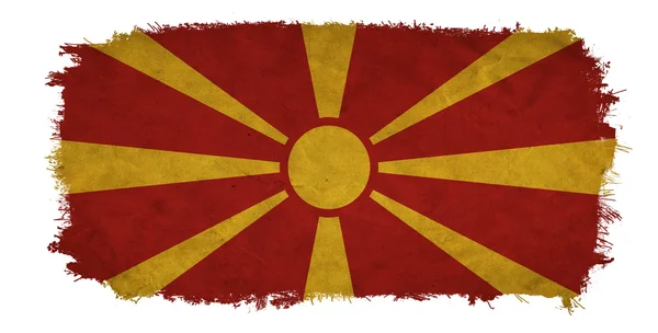 Vlajka Makedonie grunge — Stock fotografie