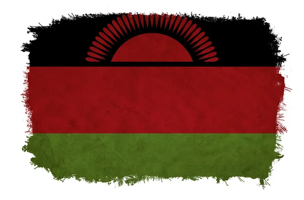 Bandiera grunge del Malawi — Foto Stock