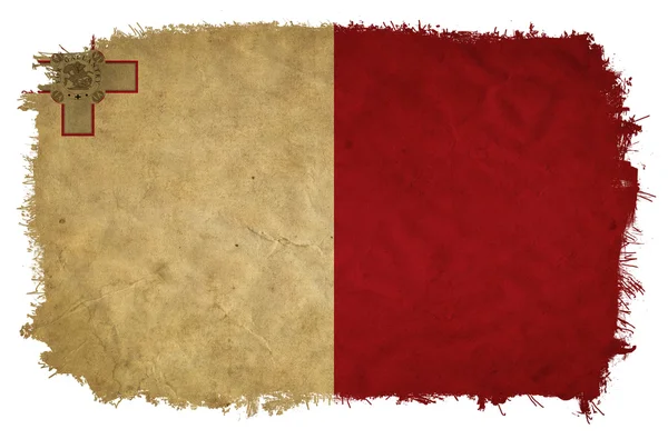 Malta grunge bayrağı — Stok fotoğraf