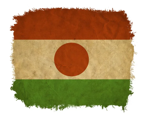 Niger grunge vlag — Stockfoto