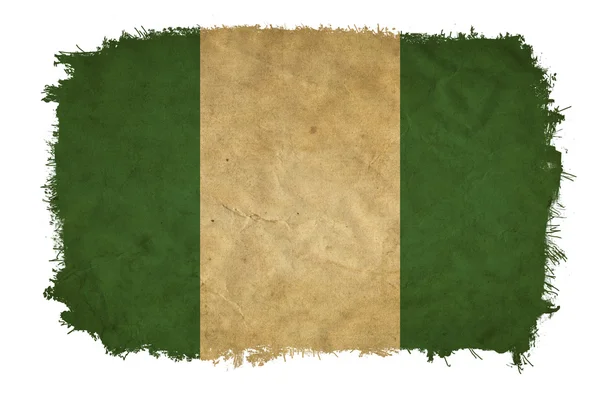 Bandera grunge de Nigeria — Foto de Stock