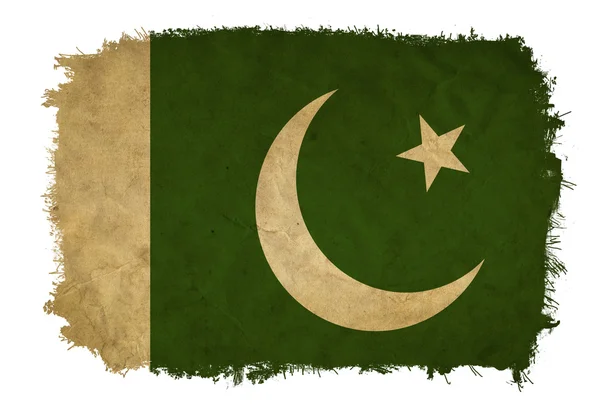 Pakistan bandiera grunge — Foto Stock