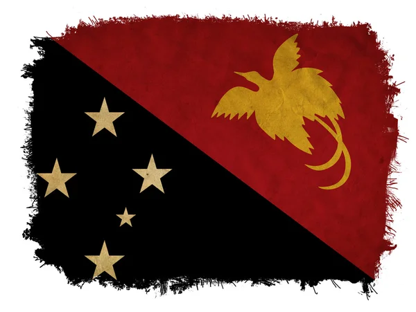 Grunge σημαία της Παπούα Νέα Γουινέα — Φωτογραφία Αρχείου