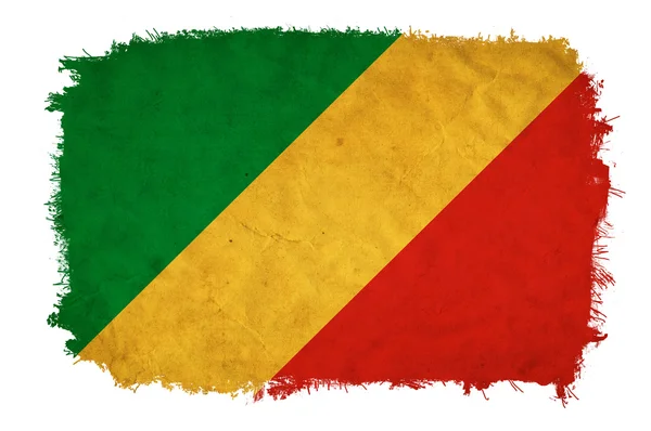 Республіка Конго гранж прапор — стокове фото