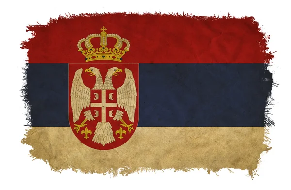 Прапор Сербії гранж — стокове фото