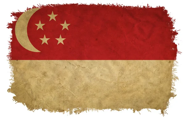 Singapore grunge vlag — Stockfoto