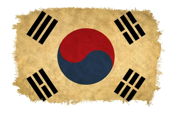 Güney Kore grunge bayrağı — Stok fotoğraf