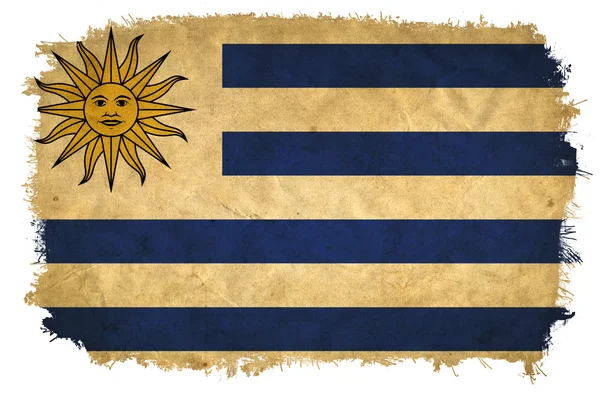 Bandera grunge Uruguay — Foto de Stock