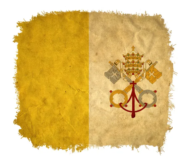 Vatikanen grunge flagga — Stockfoto