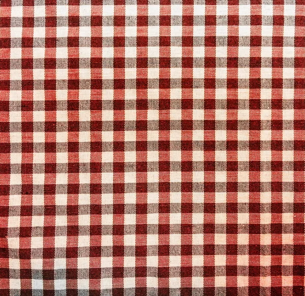 Red picnic tablecloth texture — Stock Photo, Image