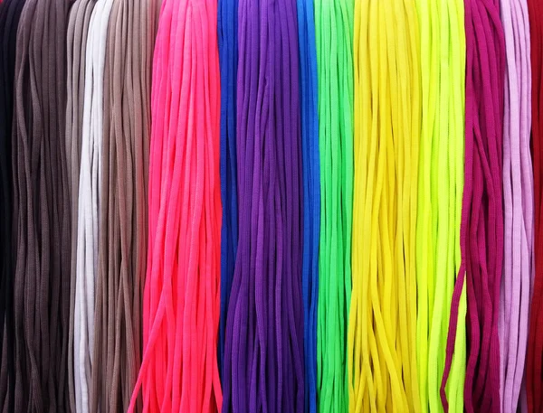 Colorful shoelaces background — Stock Photo, Image