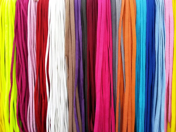 Shoelaces colorful background — Stock Photo, Image