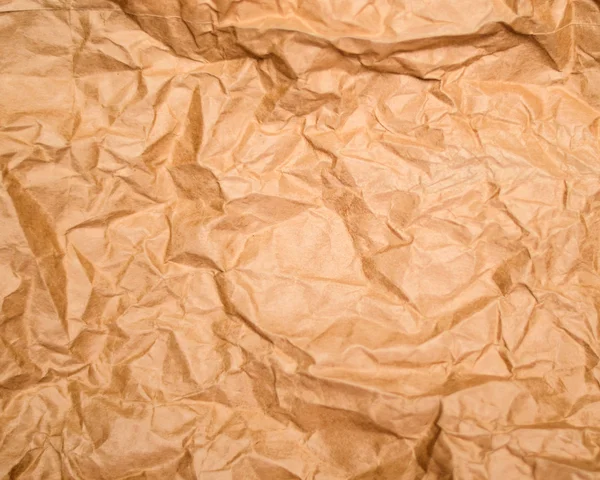 Old brown crumpled paper texture — Stock Photo, Image