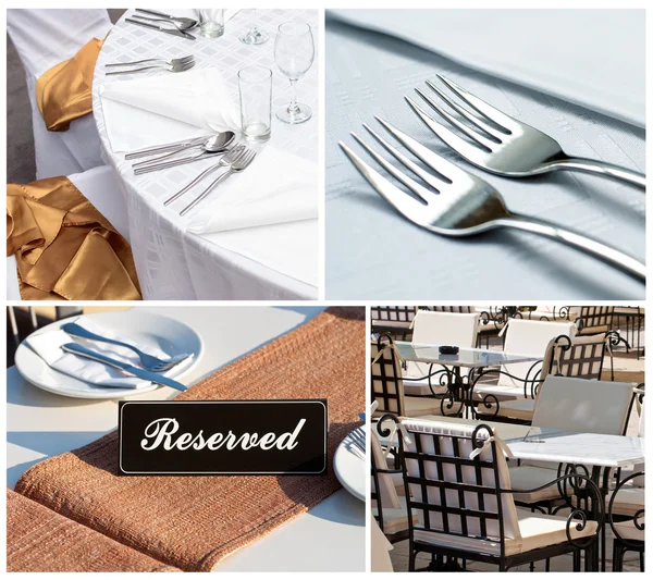 Restaurant collage — Stock Photo, Image
