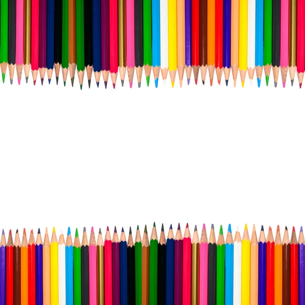 흰색으로 분리 된 천연색 연필 — 스톡 사진