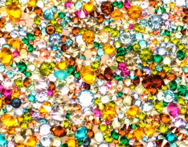 Multicolored crystals background clipart