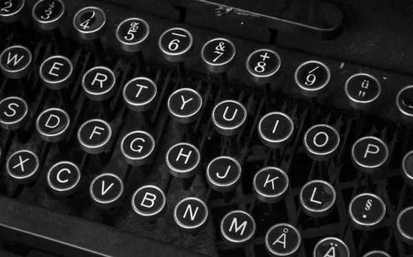Antique machine à écrire keybaord gros plan — Photo