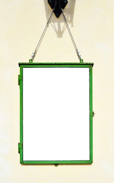 Blank note board hanging on wall — Stock Photo, Image