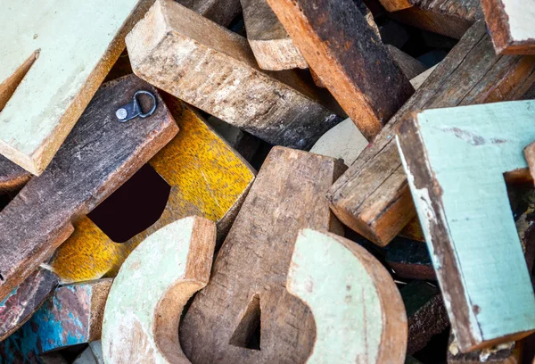 Grunge wooden letters background — Stock Photo, Image