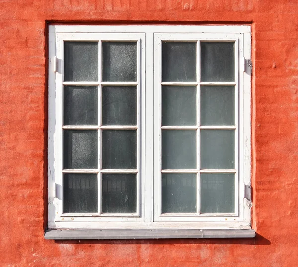 Traditional house window in Copenhagen - Denmark — Stock Photo, Image