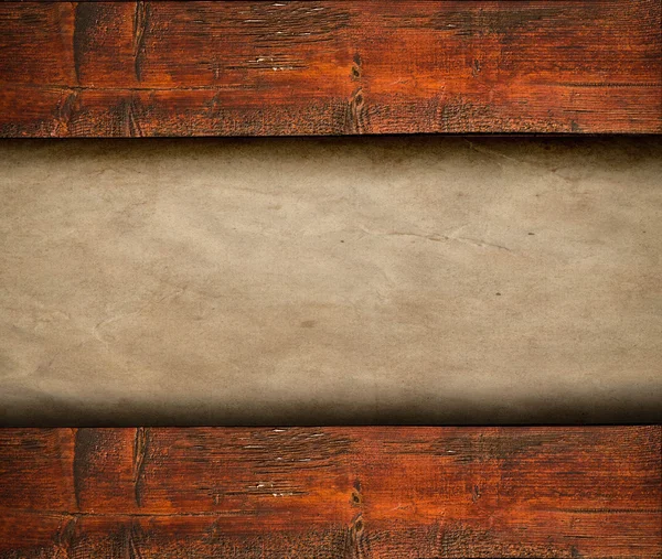 Papel en blanco sobre fondo de madera — Foto de Stock